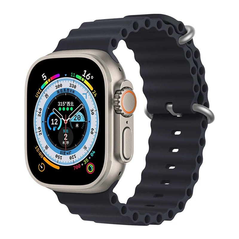 Ocean Strap for Apple Watch Ultra 2 Band 49mm 44mm 40mm 45mm 41mm 42mm 46mm 38mm Silicone Bracelet iWatch Series 10 9 SE 8 7 6 5 - Avero