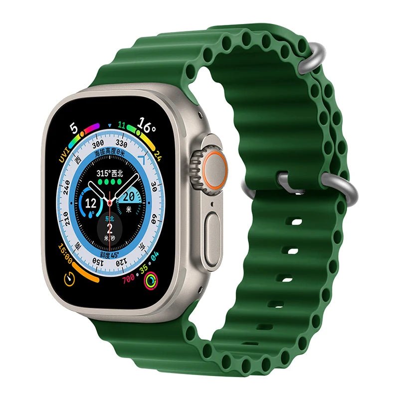 Ocean Strap for Apple Watch Ultra 2 Band 49mm 44mm 40mm 45mm 41mm 42mm 46mm 38mm Silicone Bracelet iWatch Series 10 9 SE 8 7 6 5 - Avero