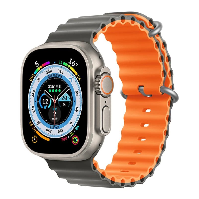 Ocean Strap for Apple Watch Ultra 2 Band 49mm 44mm 40mm 45mm 41mm 42mm 46mm 38mm Silicone Bracelet iWatch Series 10 9 SE 8 7 6 5 - Avero
