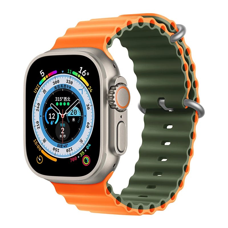 Ocean Strap for Apple Watch Ultra 2 Band 49mm 44mm 40mm 45mm 41mm 42mm 46mm 38mm Silicone Bracelet iWatch Series 10 9 SE 8 7 6 5 - Avero