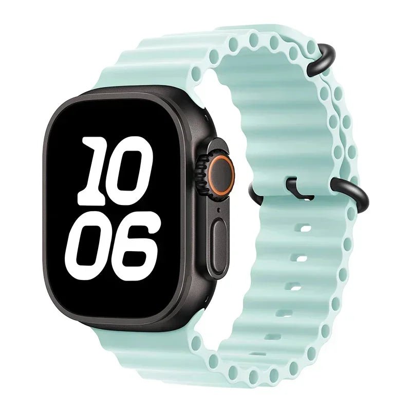 Ocean Strap for Apple Watch Ultra 2 Band 49mm 44mm 40mm 45mm 41mm 42mm 46mm 38mm Silicone Bracelet iWatch Series 10 9 SE 8 7 6 5 - Avero