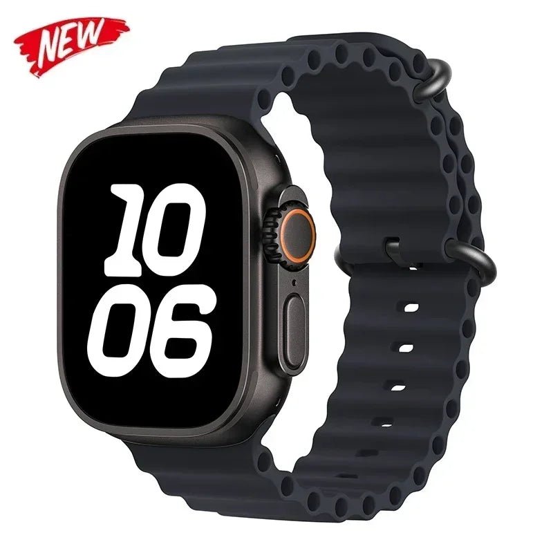 Ocean Strap for Apple Watch Ultra 2 Band 49mm 44mm 40mm 45mm 41mm 42mm 46mm 38mm Silicone Bracelet iWatch Series 10 9 SE 8 7 6 5 - Avero