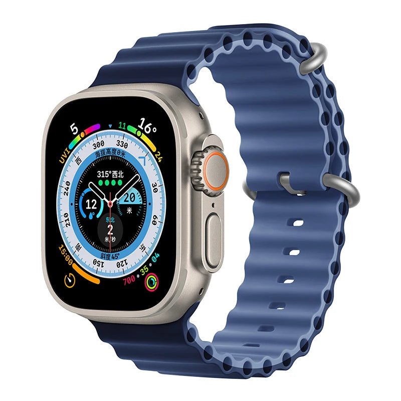 Ocean Strap for Apple Watch Ultra 2 Band 49mm 44mm 40mm 45mm 41mm 42mm 46mm 38mm Silicone Bracelet iWatch Series 10 9 SE 8 7 6 5 - Avero