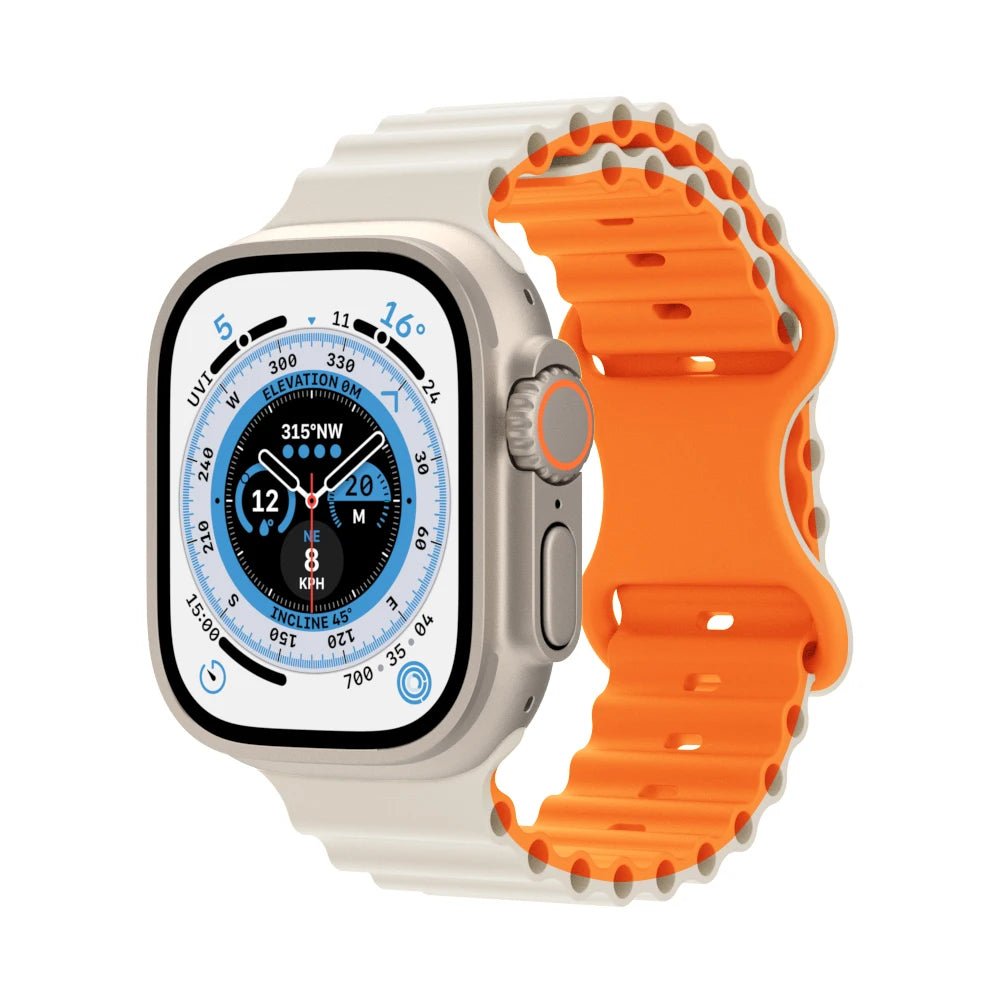 Ocean Strap for Apple Watch Ultra 2 Band 49mm 44mm 40mm 45mm 41mm 42mm 46mm 38mm Silicone Bracelet iWatch Series 10 9 SE 8 7 6 5 - Avero