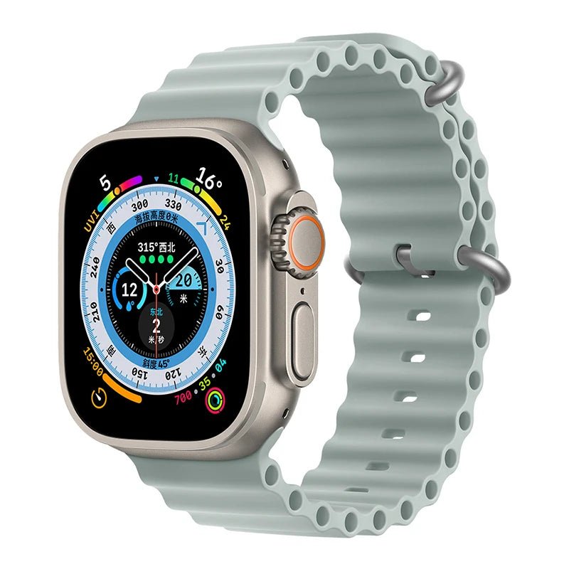 Ocean Strap for Apple Watch Ultra 2 Band 49mm 44mm 40mm 45mm 41mm 42mm 46mm 38mm Silicone Bracelet iWatch Series 10 9 SE 8 7 6 5 - Avero