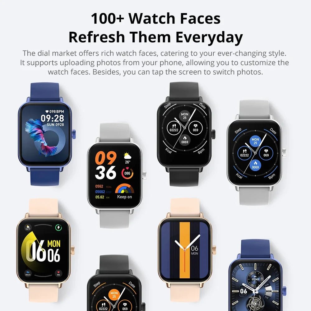 P81 Voice Calling Smart Watch Ultra 1.9 Inch Screen 24H Health Monitor 100+ Sports Modes, Bluetooth Smartwatch Men Women - Avero