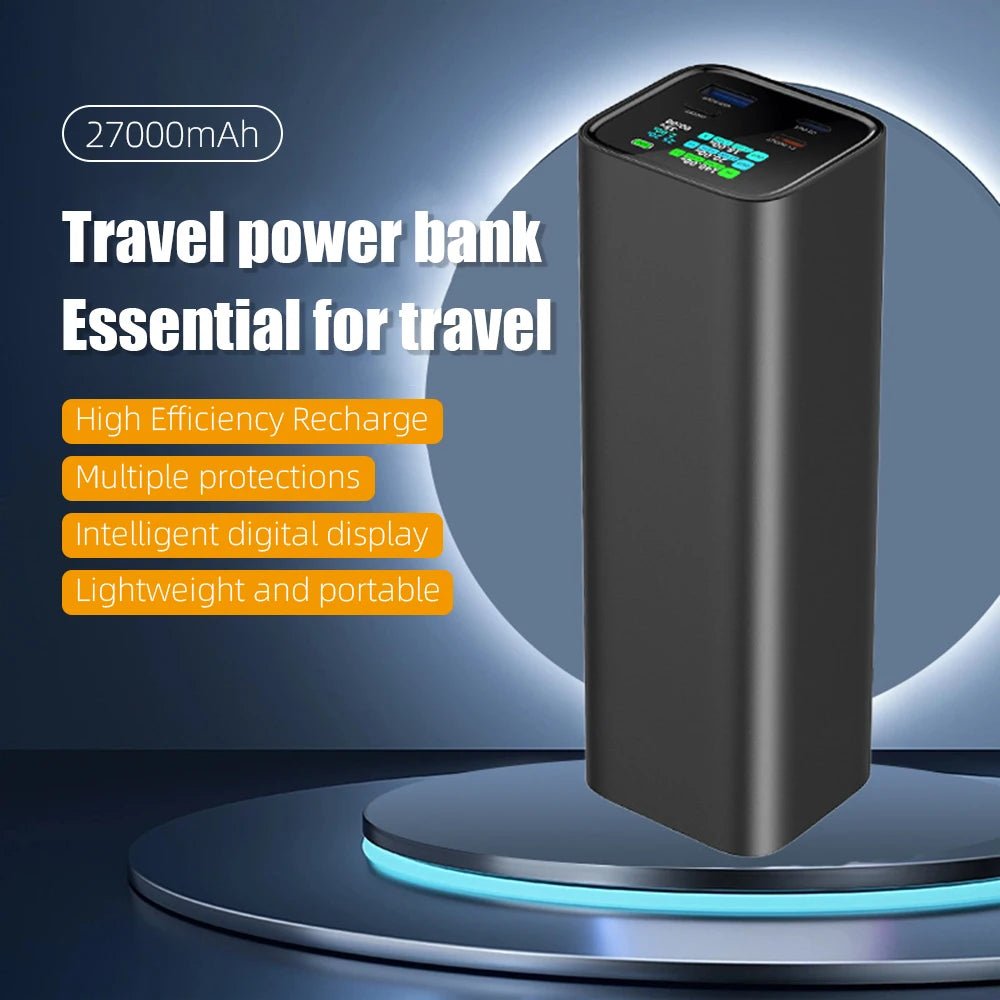 PD3.1 140W Power Bank 27000mah LCD TFT Color Screen 2C1A port Laptop Phone Drone Camera Portable Bidirectional Fast Charging - Avero