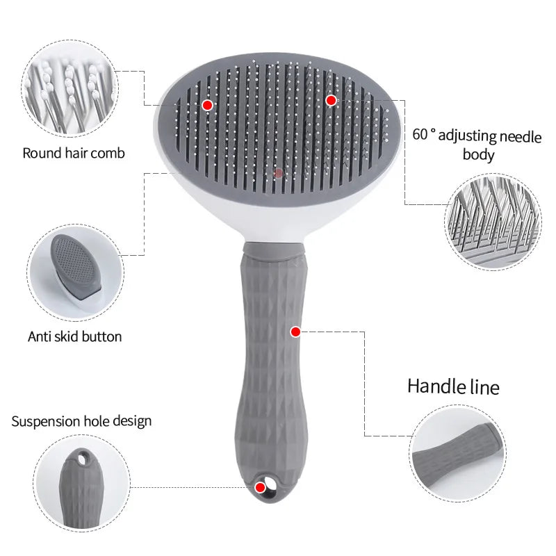 Pet Dog Hair Brush Cat Comb Grooming And Care Cat Brush Stainless Steel Comb For Long Hair Dogs Cleaning Pets Dogs Accessories - Avero
