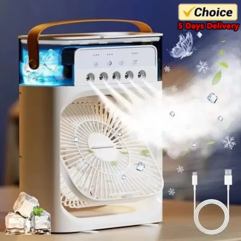 Portable 3 In 1 Fan AIr Conditioner Household Small Air Cooler LED Night Lights Humidifier Air Adjustment Home Fans Dropshipping - Avero