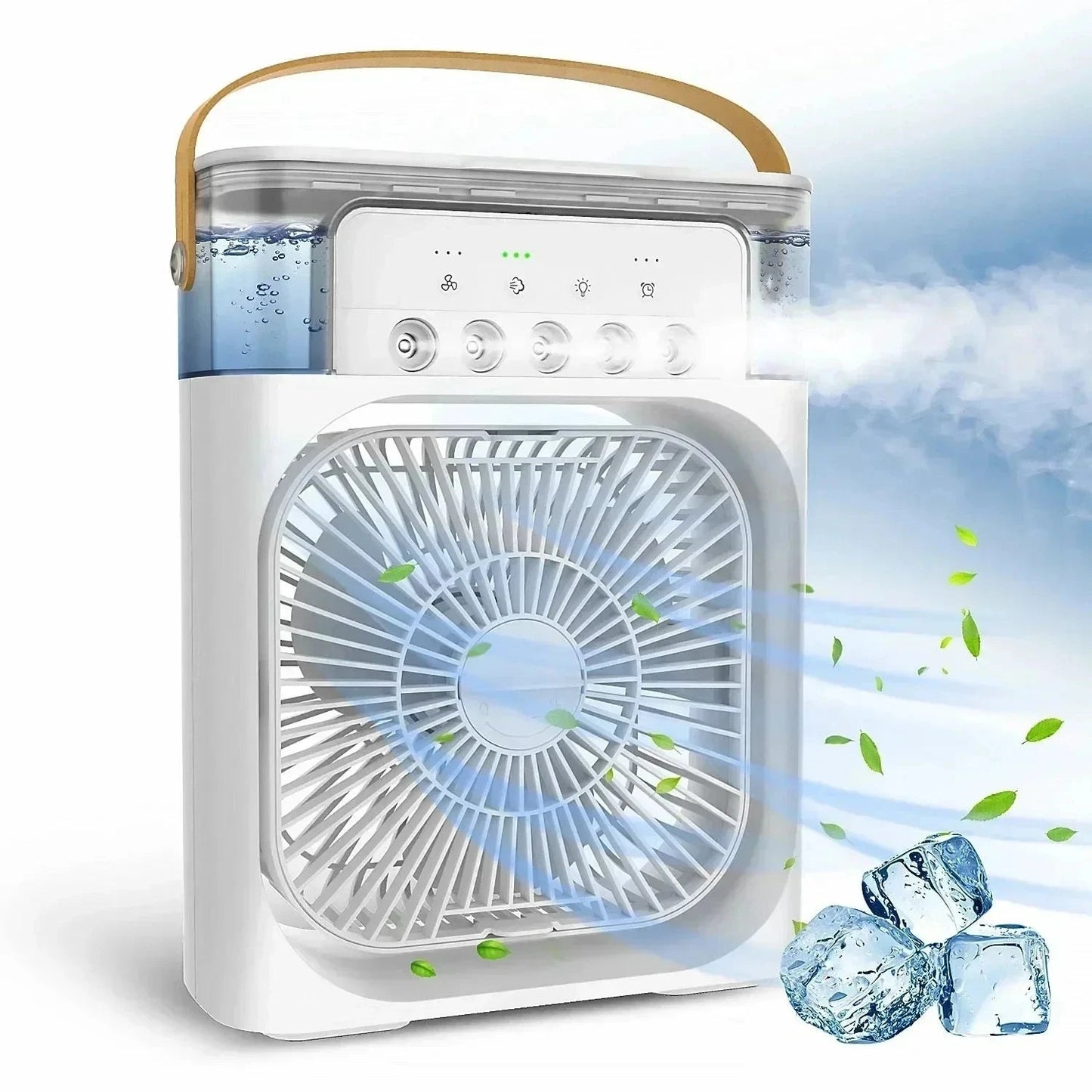 Portable Humidifier Fan Air Conditioners USB Electric Fan LED Night Light Water Mist Fun 3 In 1 Air Cooler Humidifie For Home - Avero