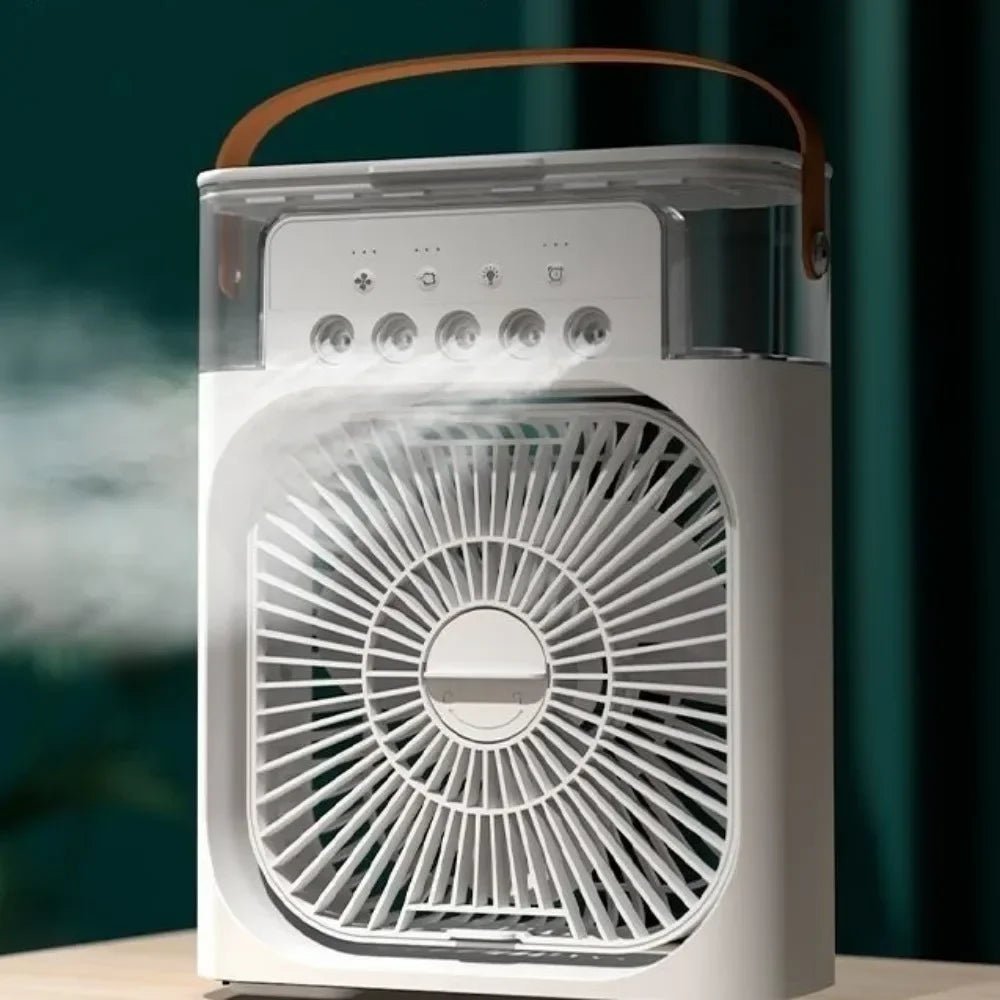 Portable Humidifier Fan Air Conditioners USB Electric Fan LED Night Light Water Mist Fun 3 In 1 Air Cooler Humidifie For Home - Avero
