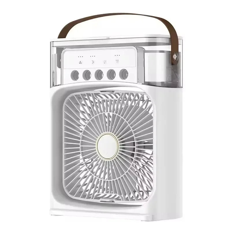 Portable Humidifier Fan Air Conditioners USB Electric Fan LED Night Light Water Mist Fun 3 In 1 Air Cooler Humidifie For Home - Avero