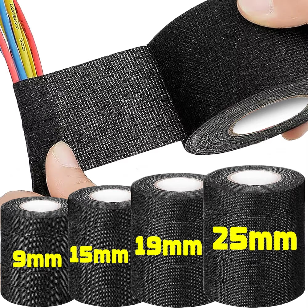 Premium Heat - Resistant Electrical Tape Bundle - Waterproof Fabric Cloth Wrap for Auto Wiring & Cable Organization - Avero
