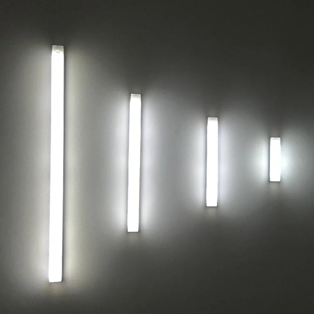 Rechargeable LED Motion Sensor Night Light Under Cabinet Cordless Lamp for Kitchen Wardrobe Bedside Induction Strip Bar Light - Avero