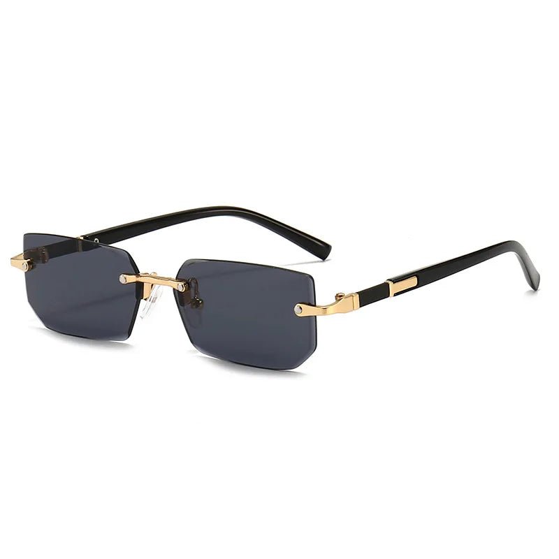 Rimless Sunglasses Rectangle Fashion Popular Women Men Shades Small Square Sun Glasses For Female Male Summer Traveling Oculos - Avero