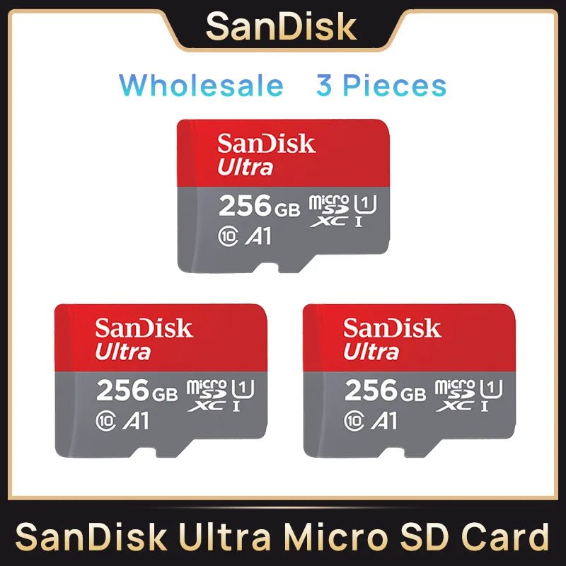 SanDisk Micro SD Memory Ultra TF Flash Card A1 V10 C10 U1 32GB 64G 128G 256G for Camera Phone Nintendo Switch Tablet Drone - Avero