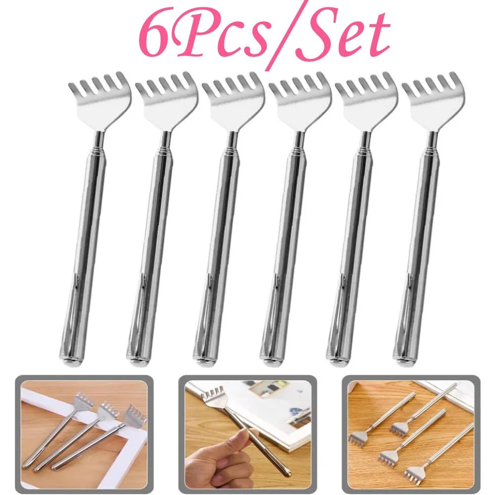 silvery Telescopic Back Scratcher, Portable Extendable Stainless Steel Scratchers for Men Women ,Mothers Gifts,Gifts For Men,G - Avero