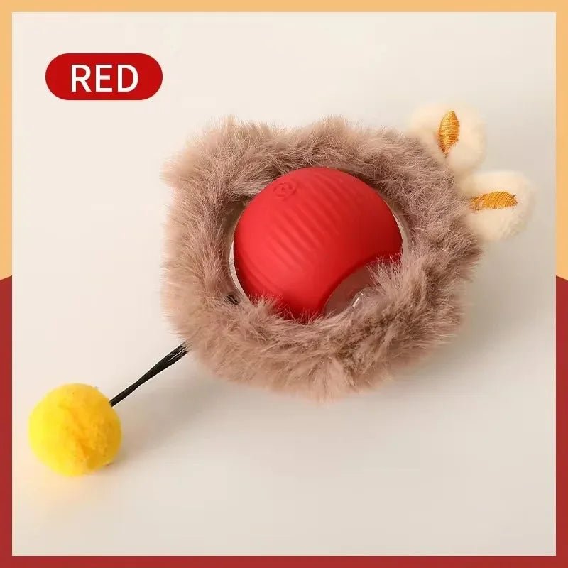 Smart Cat Toys Automatic Rolling Ball Fake Tail Rechargeable Electric Pet Interactive Toy Dog Cat Training Imitate Mouse Tail - Avero