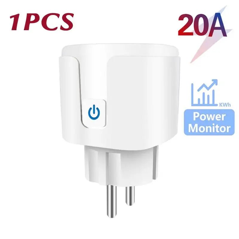 Smart Plug WiFi Socket EU 16A/20A With Power Monitor Timing Function Tuya Smart Life APP Works With Alexa Google Home - Avero