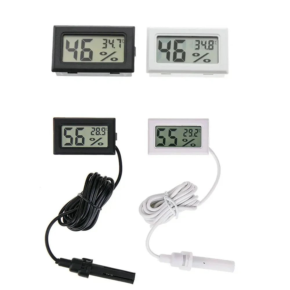 Square Embedded Digital Thermo - Hygrometer for Reptile Terrarium Humidity Box Home Industrial Digital Temperature Humidity Gauge - Avero