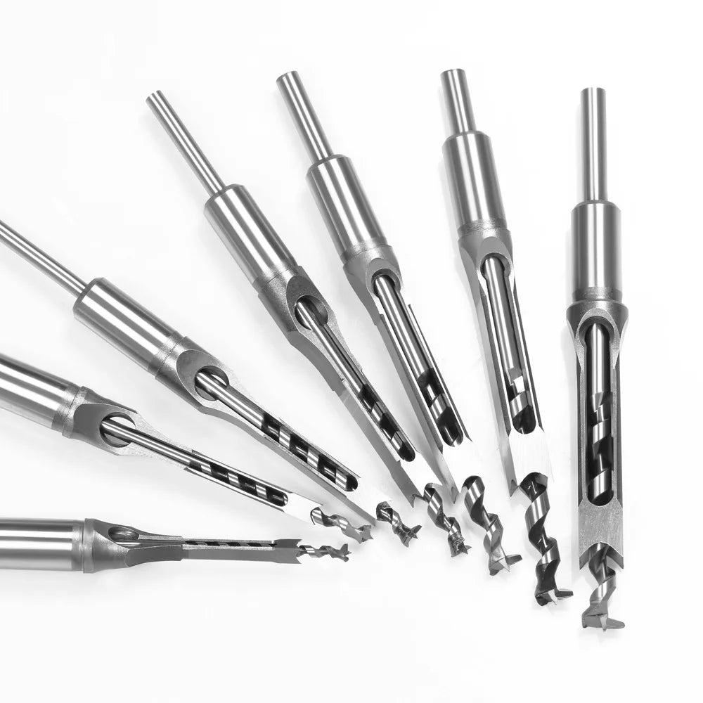 Square Hole Drill Woodworking Drill Tools Auger Mortising Chisel Drill Set DIY Furniture Square Woodworking Drill - Avero