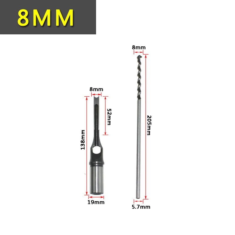 Square Hole Drill Woodworking Drill Tools Auger Mortising Chisel Drill Set DIY Furniture Square Woodworking Drill - Avero