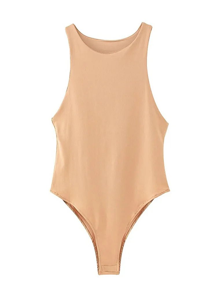 summer solid sexy bodycon women bodysuits female 4 color green slim casual bodysuit chic lady club short playsuits femme - Avero