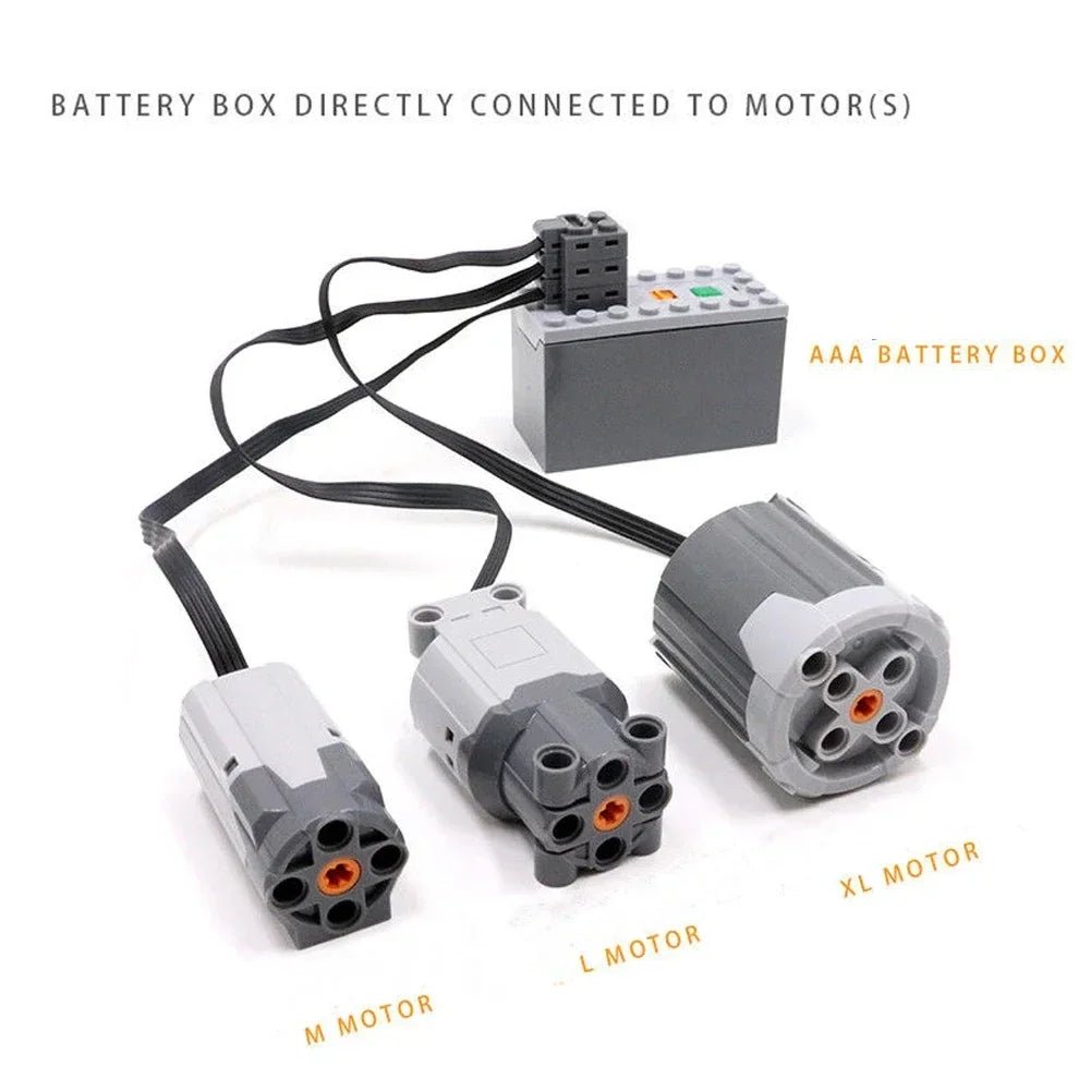 Technical Electronic Building Block MOC Accessories Micro - motor RC Power Functions Parts AA Battery Box DIY Car Bricks Kids Toys - Avero