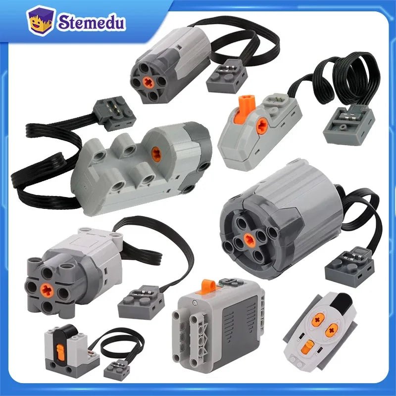 Technical Electronic Building Block MOC Accessories Micro - motor RC Power Functions Parts AA Battery Box DIY Car Bricks Kids Toys - Avero