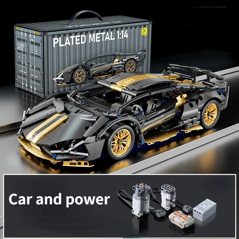 Technical Racing Sport Car Model Building Blocks technic adults 1:14 DIY Supercar Brick Puzzle Toys Kid Adult Gift(1280+granule) - Avero