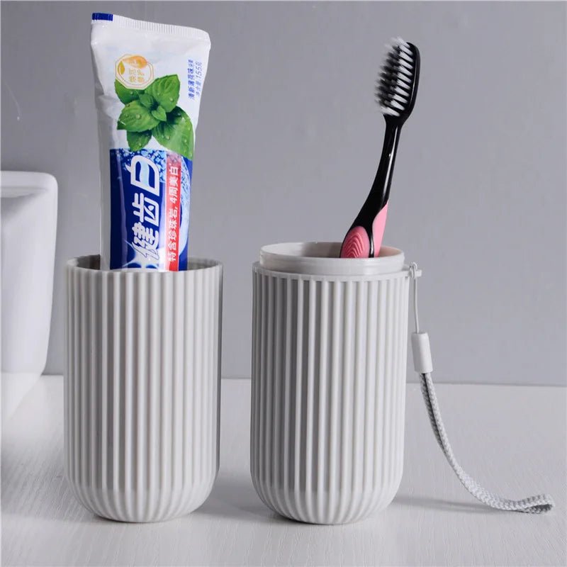 Travel Portable Toothbrush Cup Bathroom Toothpaste Holder Storage Case Box Organizer Travel Toiletries Storage Cup New Creative - Avero