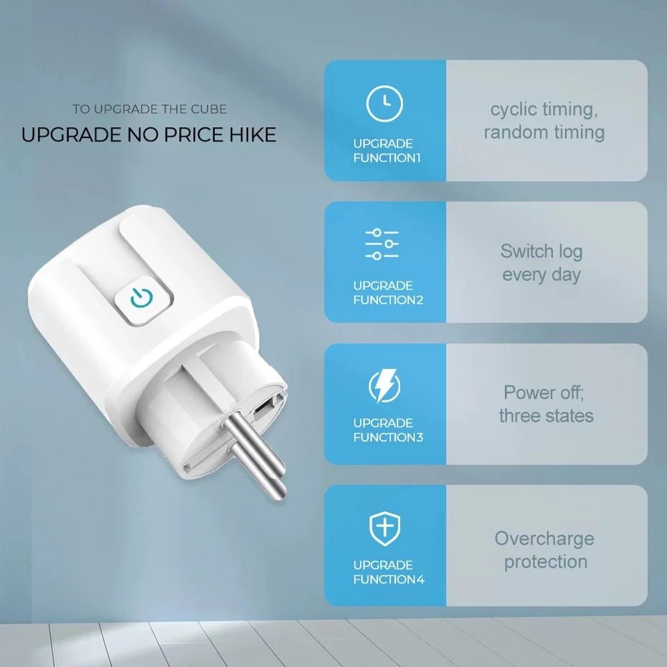 Tuya Smart Wifi Plug 20A Remote Control Smart Socket Outlet EU Power Monitor Timer Function Works with Alexa Google Home - Avero