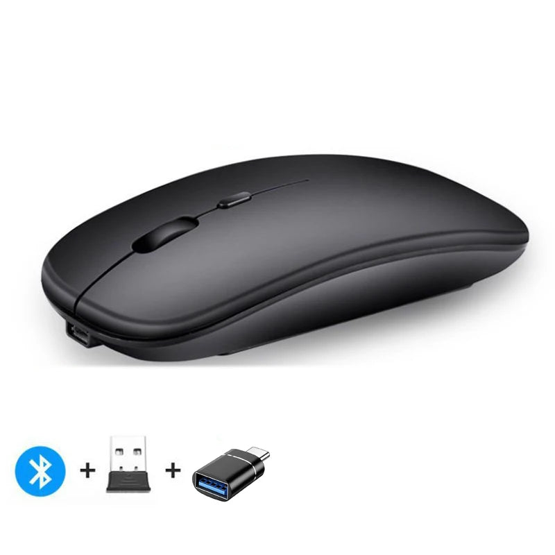 Ultra - Slim Wireless Rechargeable Mouse with LED Lighting, Dual Mode (BT & 2.4G), Compatible with iPad, Laptop, PC, Mac, Windows - Avero