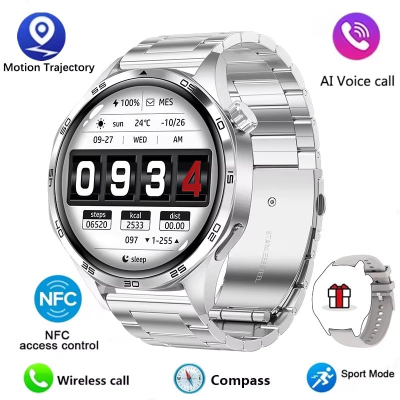 Watch 5 PRO Smart Watch Men Watch 5 AMOLED HD Screen Bluetooth Call GPS Trajectory NFC Heart Rate Compass Smartwatches 2024 New - Avero