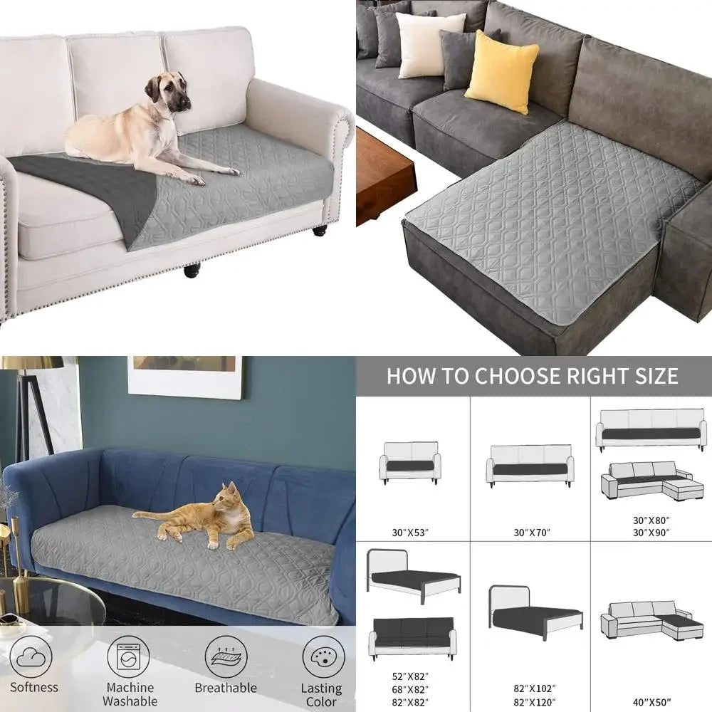 Waterproof Dog Bed Cover Pet Blanket for Furniture Bed Couch Sofa Reversible - Avero