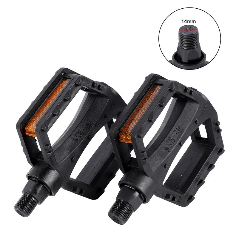 WEST BIKING Kids Bicycle Pedals Ultralight Anti - Slip ABS Safety Warning Reflective Children Cycling 9/16 1/2 Kids Bike Pedals - Avero