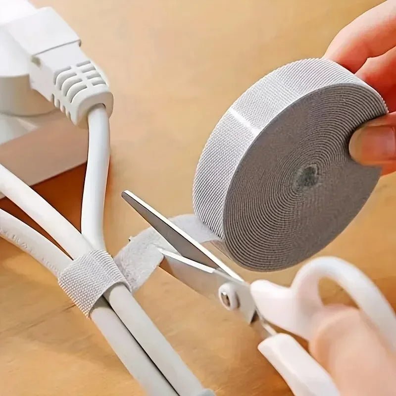 Wholesale 2/5M/Roll 12mm Width Cable Organizer USB Cable Winder Management nylon Free Cut Ties Mouse earphone Cord cable ties - Avero