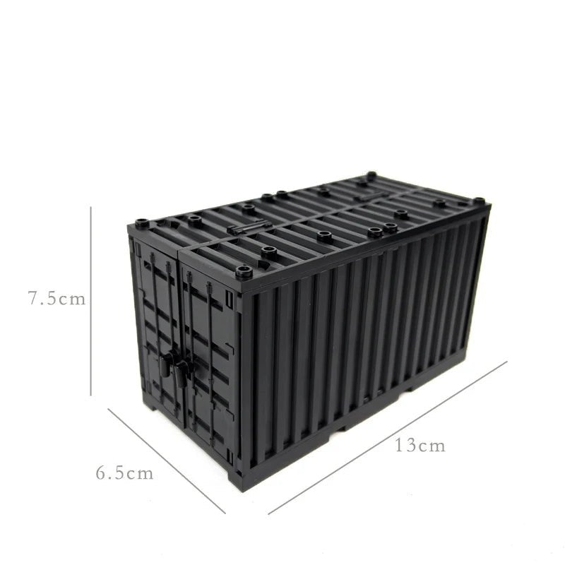 WW2 Military MOC War 2 Container Camp Equipment Warehouse SWAT Scene Cannon Base Model Building Blocks Bricks Children Toys Gift - Avero