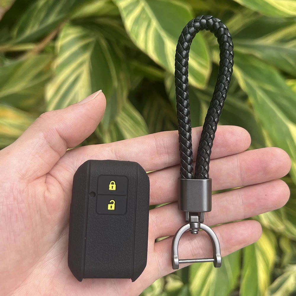ZAD Silicone Rubber Car Key Cover Case Set For Suzuki New Swift 2017 Wagon R Japanese Monopoly Type 3c 2Button Remote Bey Holder - Avero