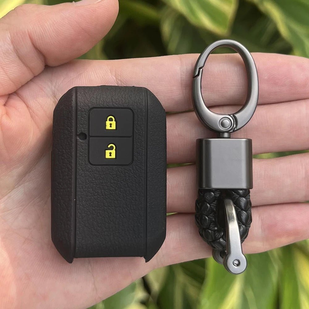 ZAD Silicone Rubber Car Key Cover Case Set For Suzuki New Swift 2017 Wagon R Japanese Monopoly Type 3c 2Button Remote Bey Holder - Avero