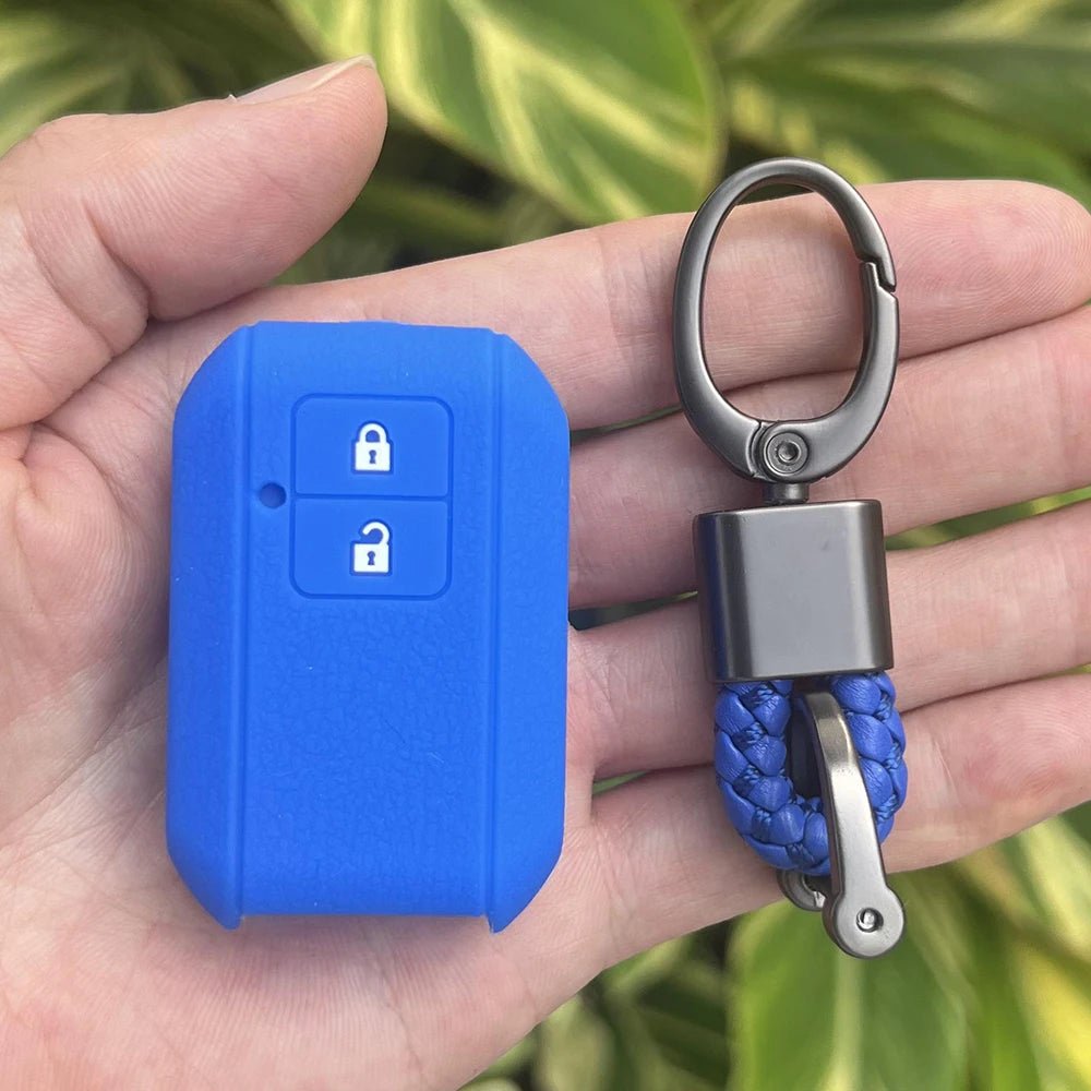 ZAD Silicone Rubber Car Key Cover Case Set For Suzuki New Swift 2017 Wagon R Japanese Monopoly Type 3c 2Button Remote Bey Holder - Avero