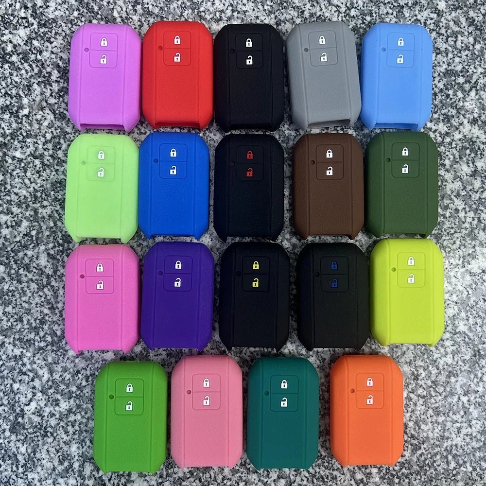 ZAD Silicone Rubber Car Key Cover Case Set For Suzuki New Swift 2017 Wagon R Japanese Monopoly Type 3c 2Button Remote Bey Holder - Avero