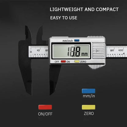 0 - 150mm High Strength Plastic Student Home Woodworking Gap Play Measuring Calipers Electronic Digital Calipers - Avero