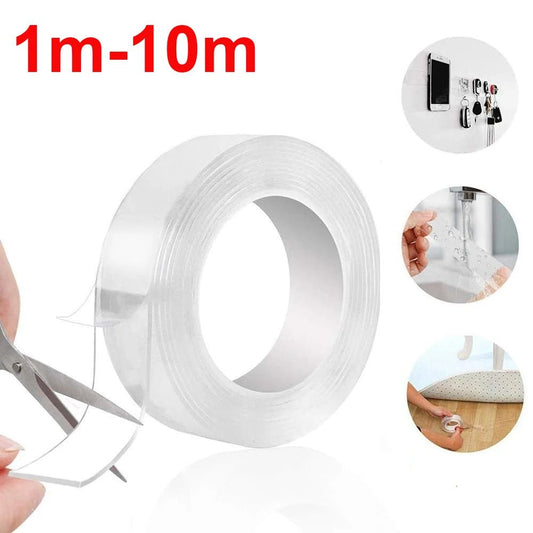 1 - 10M Double - sided Adhesive Nano Tape 20 - 50mm Width Reusable No Trace Waterproof Ultra - strong Tape Strip Clear Mounting Tape - Avero