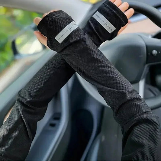 1 Pair Oversized Ice Sleeves For Men, Summer Outdoor Loose Sleeves With UV Protection - Avero