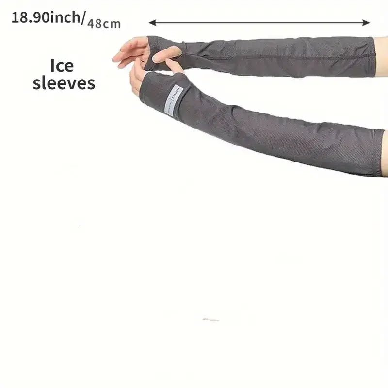 1 Pair Oversized Ice Sleeves For Men, Summer Outdoor Loose Sleeves With UV Protection - Avero