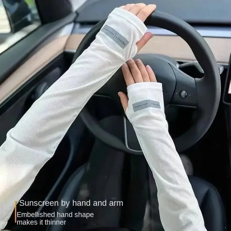 1 Pair Oversized Ice Sleeves For Men, Summer Outdoor Loose Sleeves With UV Protection - Avero