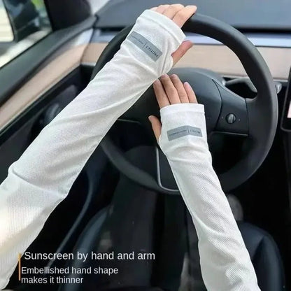 1 Pair Oversized Ice Sleeves For Men, Summer Outdoor Loose Sleeves With UV Protection - Avero