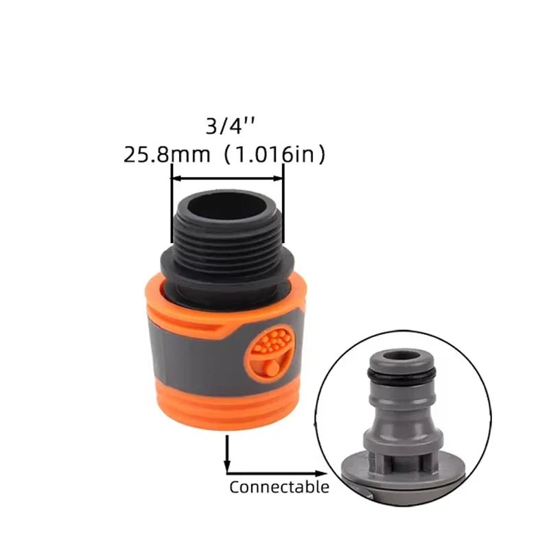 1 - Pcs 1/2" 3/4" 1" Garden Hose Quick Connect Adapters - EU BPS Threaded Fittings for Faucets, Spray Guns & Watering Systems - Avero