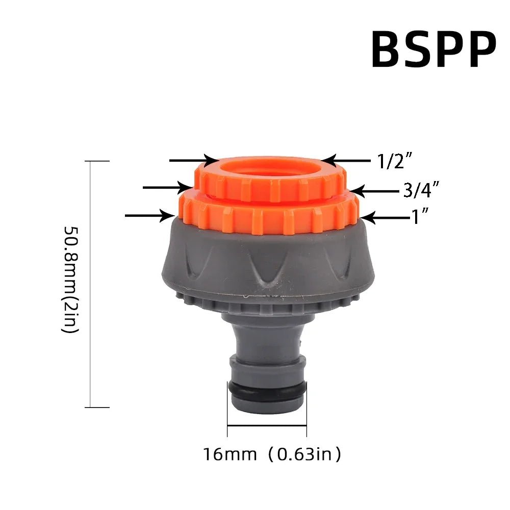 1 - Pcs 1/2" 3/4" 1" Garden Hose Quick Connect Adapters - EU BPS Threaded Fittings for Faucets, Spray Guns & Watering Systems - Avero